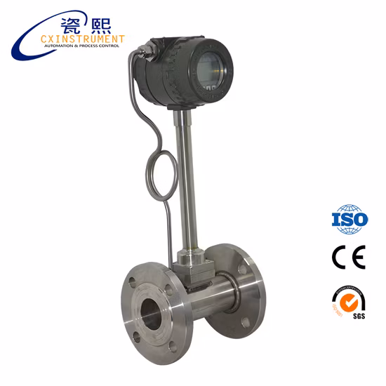 Intelligent Display DN100 Insertion Vortex Flowmeter for Boiler Steam